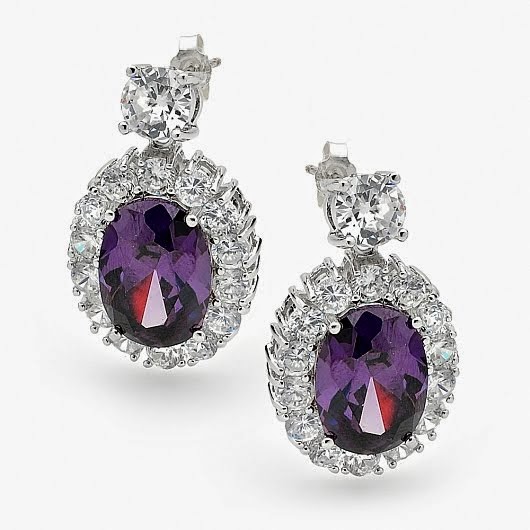 Lovely Purple Bridal Earring