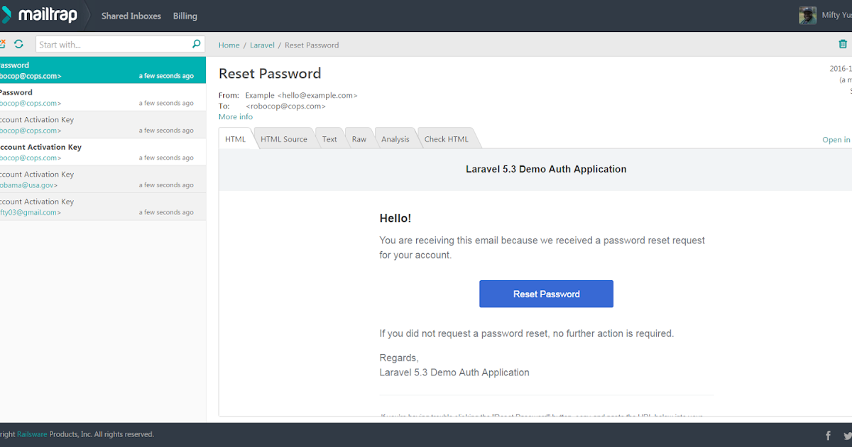 Custom Email template for Laravel Password Reset