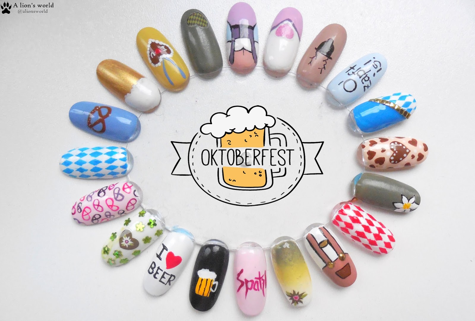 Fesche Oktoberfest Naildesigns Zum Nachpinseln Alionsworld De