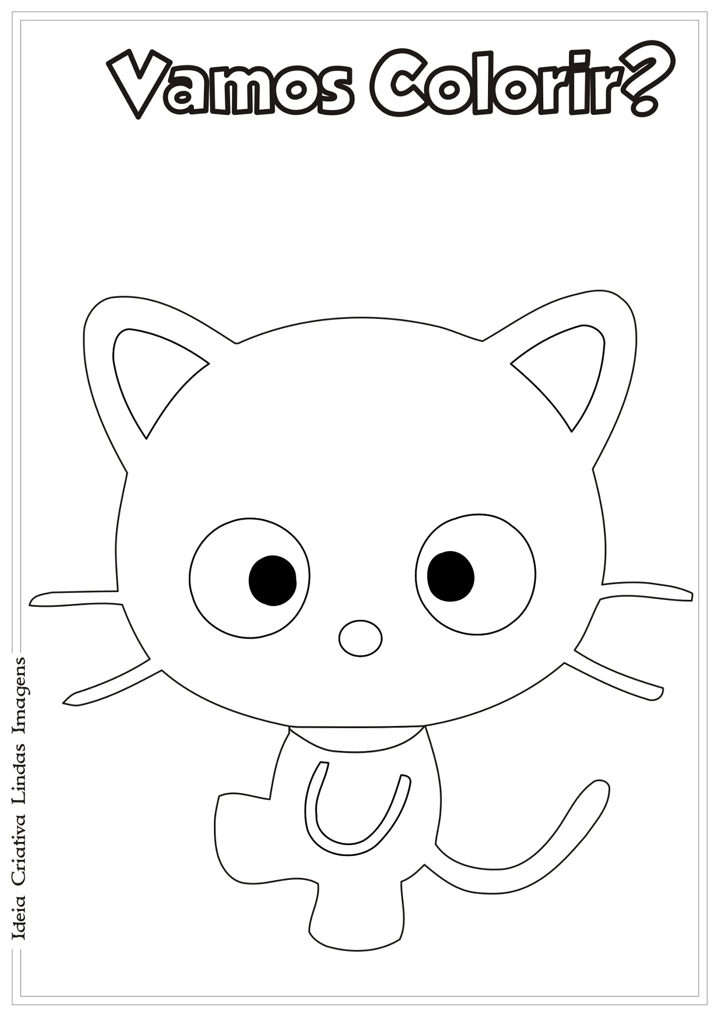 Hello Kitty e ursinho para colorir - Imprimir Desenhos