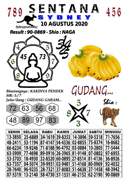 Prediksi Syair Sydney 10 Agustus 2020 Hari Ini Pangkalantoto