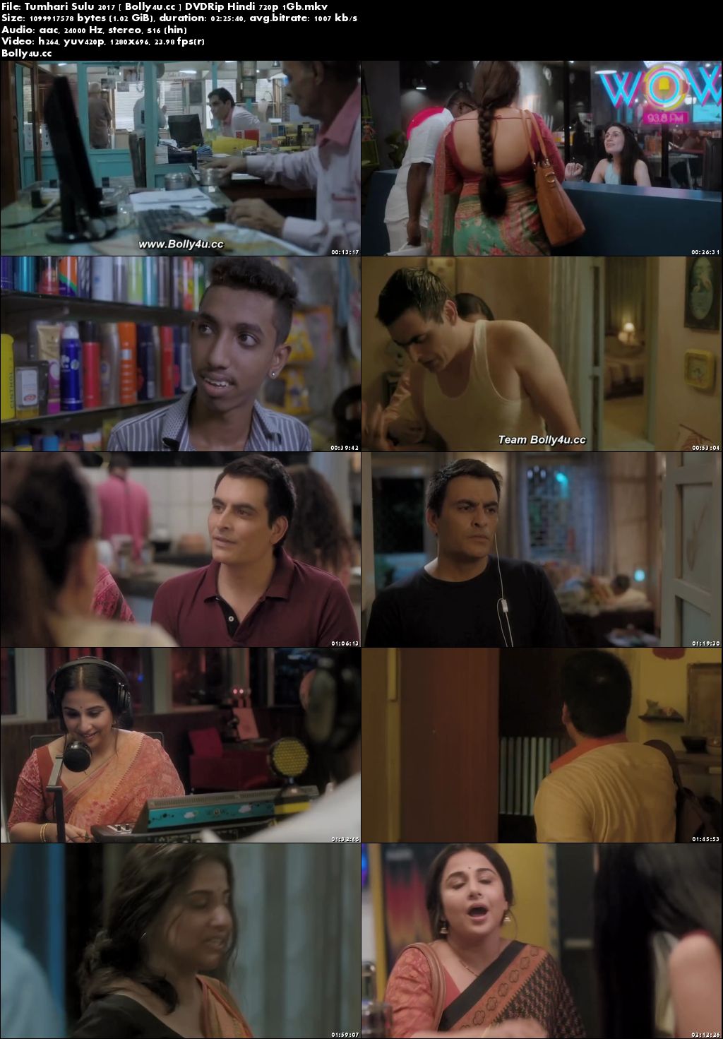 Tumhari Sulu 2017 DVDRip 400Mb Full Hindi Movie Download 480p