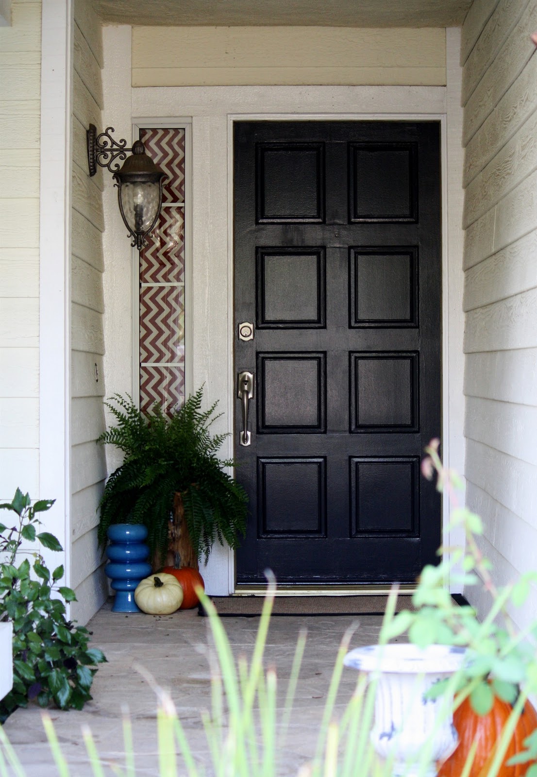 front door curtain images Black Front Door | 1106 x 1600