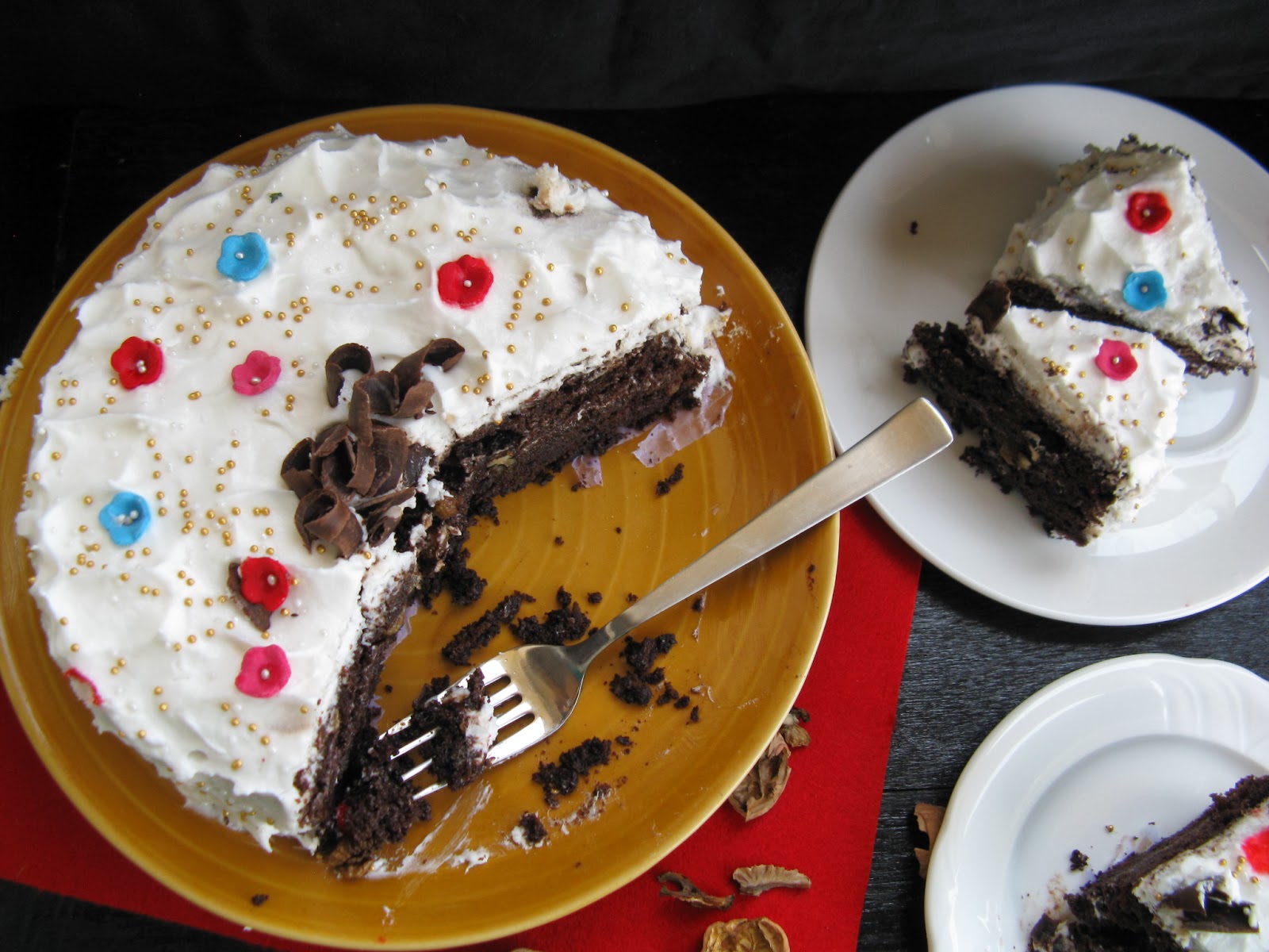 InMyKitchen WalnutRaisin Chocolate Cake