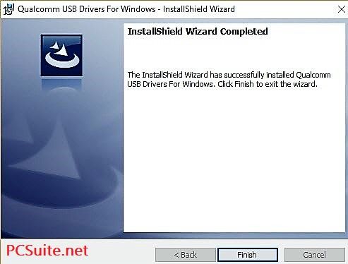 Qualcomm HS-USB QDLoader 9008 Driver finish installation