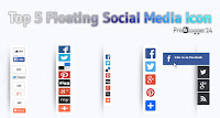 floating social media icon widget for blogger