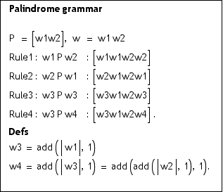 Rudy's Diamond Strategies: A Morphic Palindrome Grammar and its Program