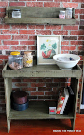Primitive Dry Sink Made from Pallets