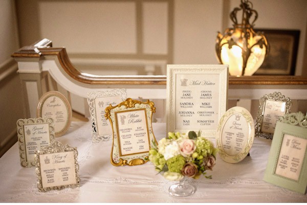 Vintage Flair Traditional Tableplan Or Picture Frames James And Jane Used The Frames As Their Tableplan They Were Both Very Creative Had An Alice In Wonderland Themed Wedding To Read A Full Blog On