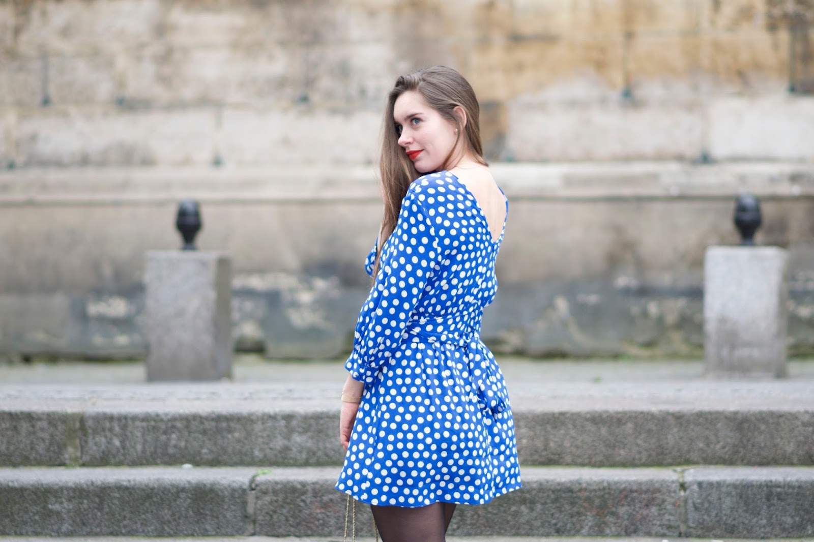 Robe bleu a pois zara Clearance