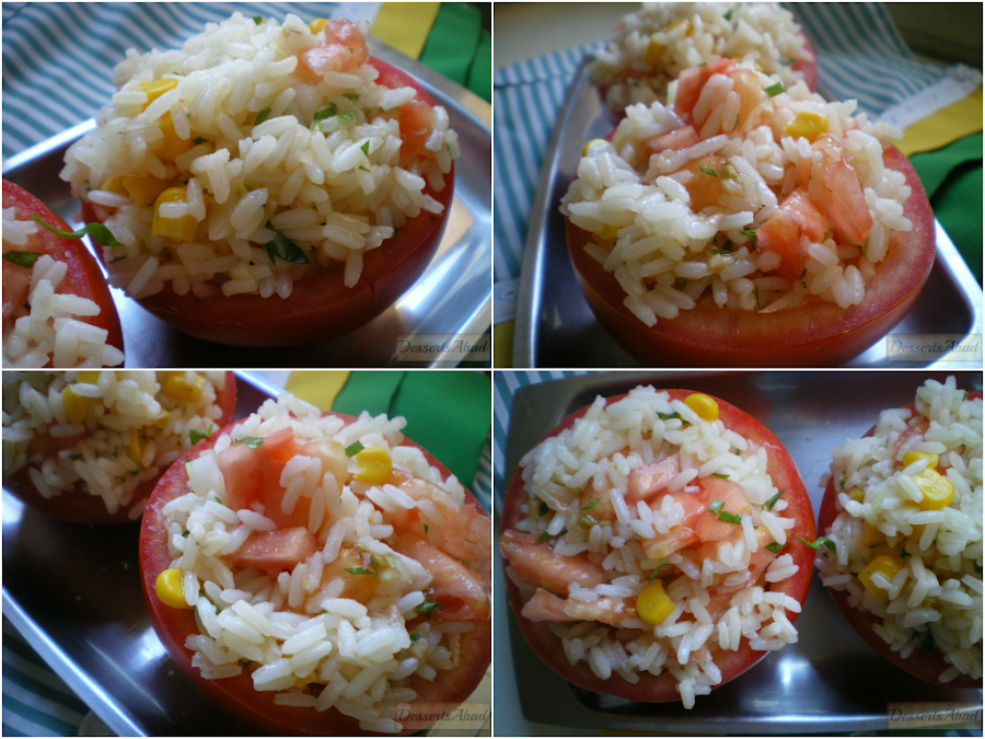 Rellenando los tomates