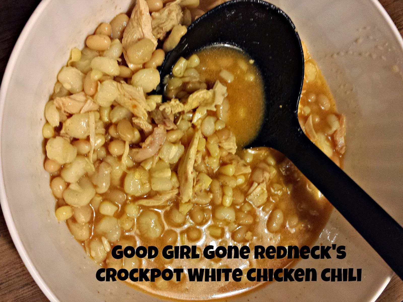 crockpot, slow cooker, chili, chicken, beans, corn, hominy, recipe, dinner