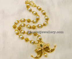 pendant gold designs tiger nail kothari jewels jewelry pearl joined balls together form