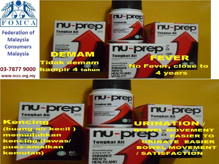 FOMCA-Federation of Malaysia Consumers Association. Nu-Prep100 clinical studies (evidence)