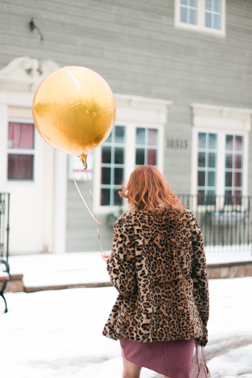 DVF leopard coat, Pink Simons dress,  Michael Kors black ankle booties, Blog Tips, Blog Help,Gold Balloons