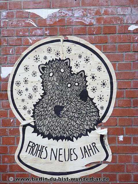 berlin, street art, graffiti, stickers, new year