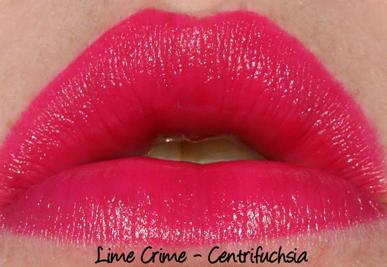 Lime Crime Centrifuchsia Lipstick Swatch