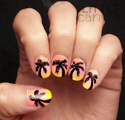 palm tree nail tropical let take canvas