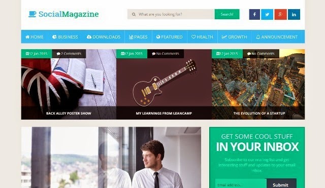 Social Mag Magazine Blogger Template