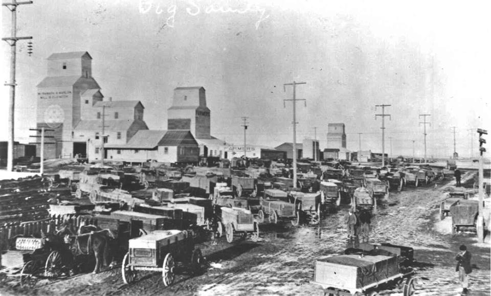 Industrial History Multiple Grain Elevators per Town