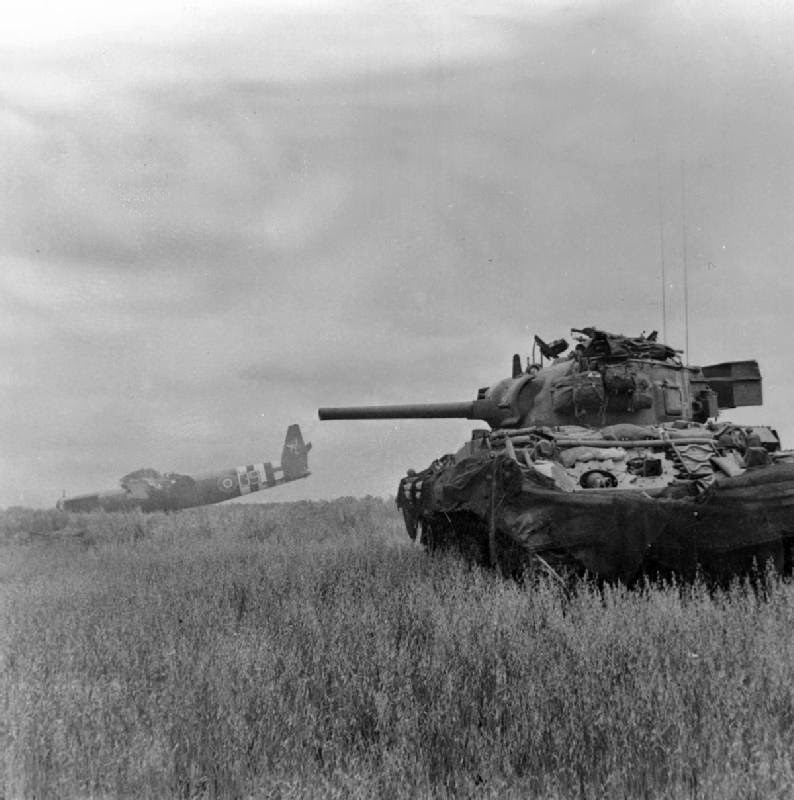 M4 Sherman tank and Horsa glider.