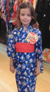Girl wearing a Yukata from Kimono House NY