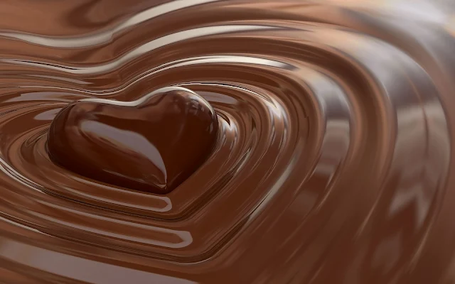 Foto van een chocolade hartje