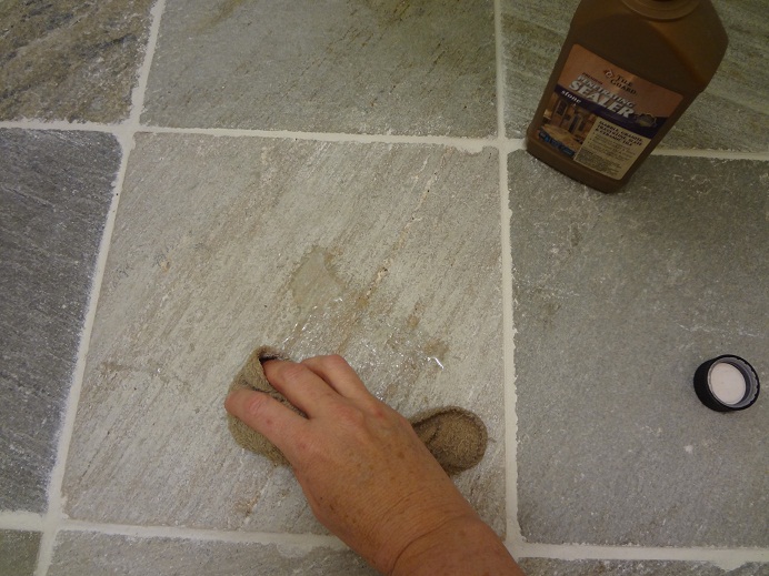 ...Bathroom Update...sealing the tile... Affectioknit