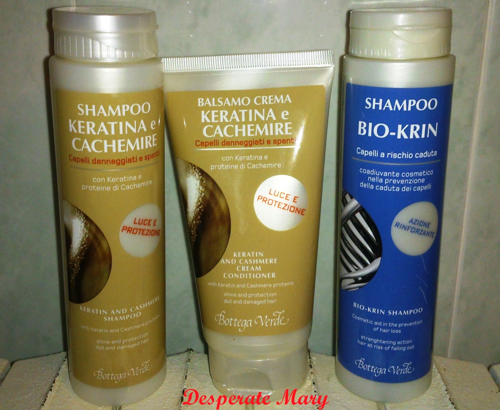 Desperate Mary Recensione Bottega Verde Shampoo e Balsamo Keratina