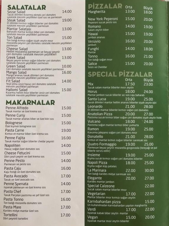 LUCE RESTAURANTE PİZZERİA BALÇOVA İZMİR MENÜ FİYAT LİSTESİ Ne Kadara