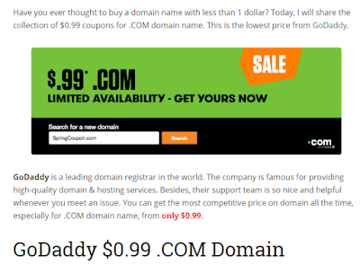 How to get a .com for your blogger.com just 0.99 USD