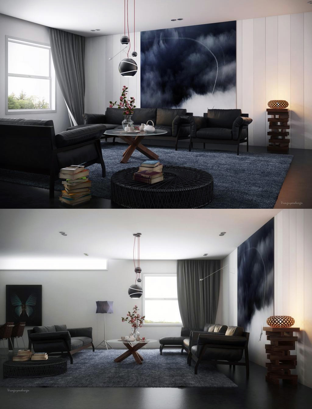 Fantastiske designer stuer interiør inspirasjon
