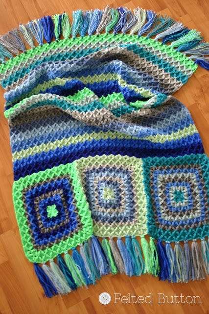 Parrotlet's Flight Blanket by Susan Carlson of Felted Button