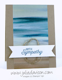 Stampin' Up! Scenic Sayings Clean & Simple Sympathy Card #stampinup www.juliedavison.com
