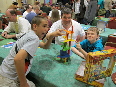 A family at one of our previous games events