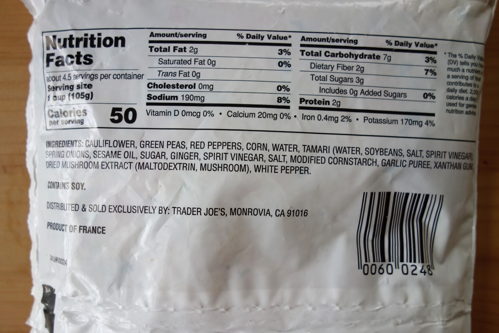 Trader Joe's Riced Cauliflower Stir Fry