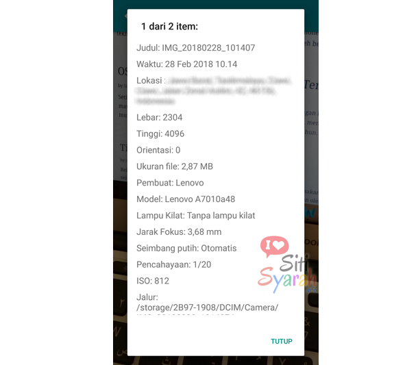 mengetahui lokasi dan tanggal foto diambil di android
