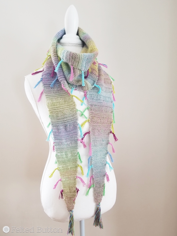 Find Your Tribe Scarf -- free crochet pattern made with Scheepjes Our Tribe and Sweet Treat by Felted Button