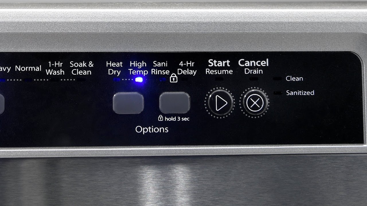 Control Panel For Whirlpool Dishwasher