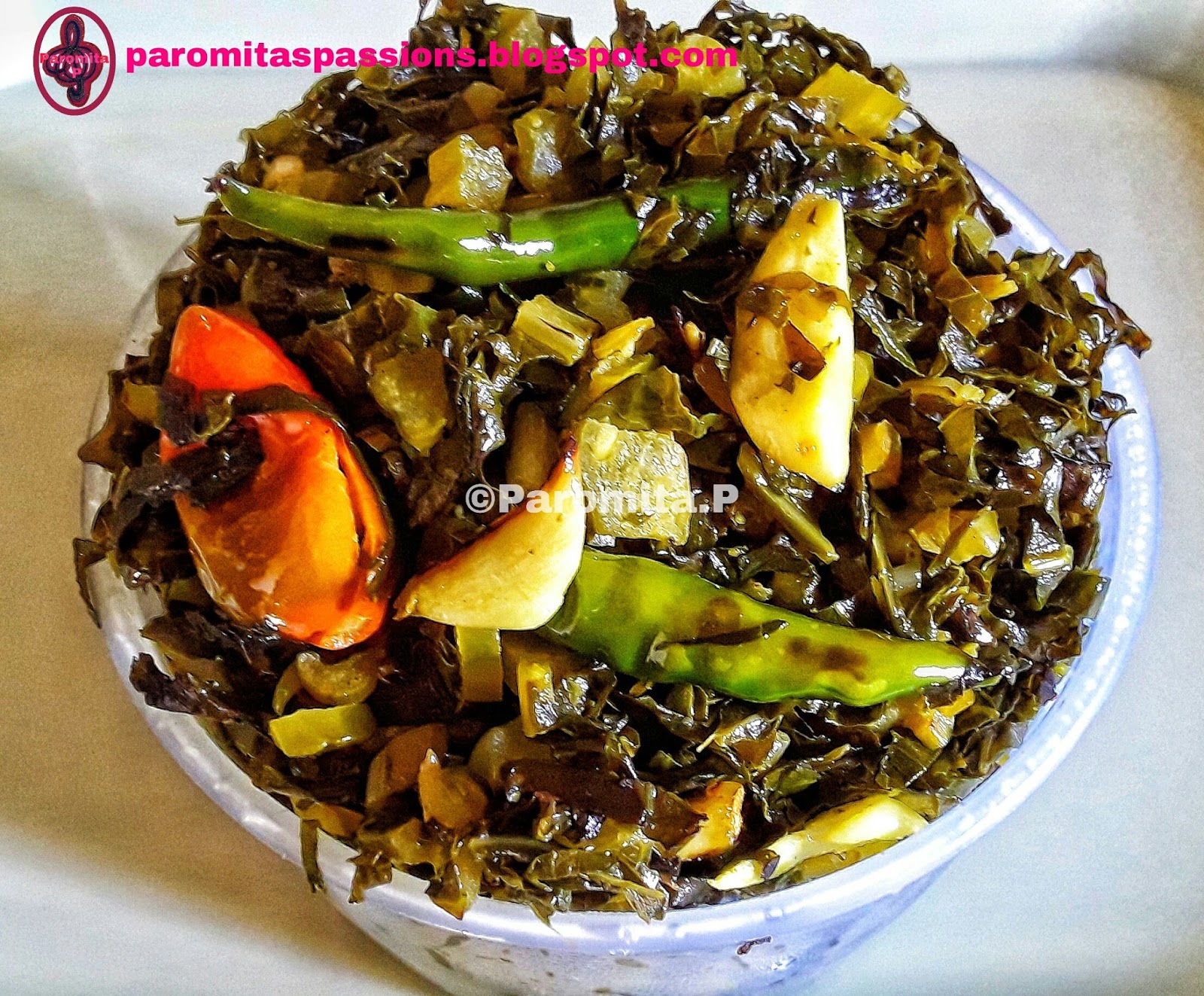 Cauliflower Leaves Stirfry Paromita's Passions