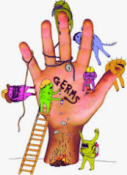 germs hands clipart poster hand drawing infections common washing hygiene wash preventing posters diseases science technique water handwashing health summers