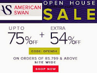 Americanswan Clothing, Footwear & Accessories @ upto 80% off + 54% off from Rs. 77 + Free Delivery