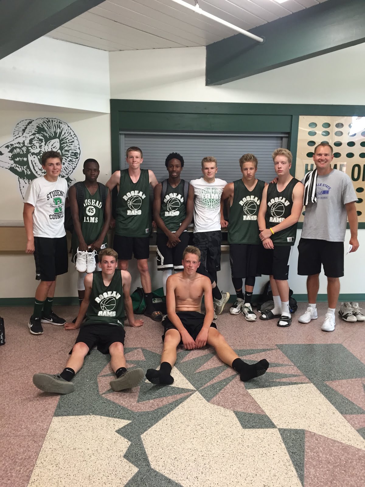 Roseau Rams Boys Basketball Boys Basketball Wraps up team camps with