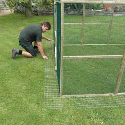 chicken proof predator runs dig fox coop skirt hen houses skirts anti chickens run flytesofancy backyard digging pen safe fence