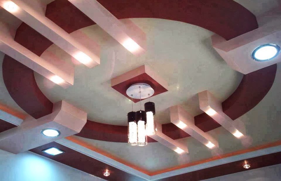 Décoration de Salon Marocain Faux plafonds en platre