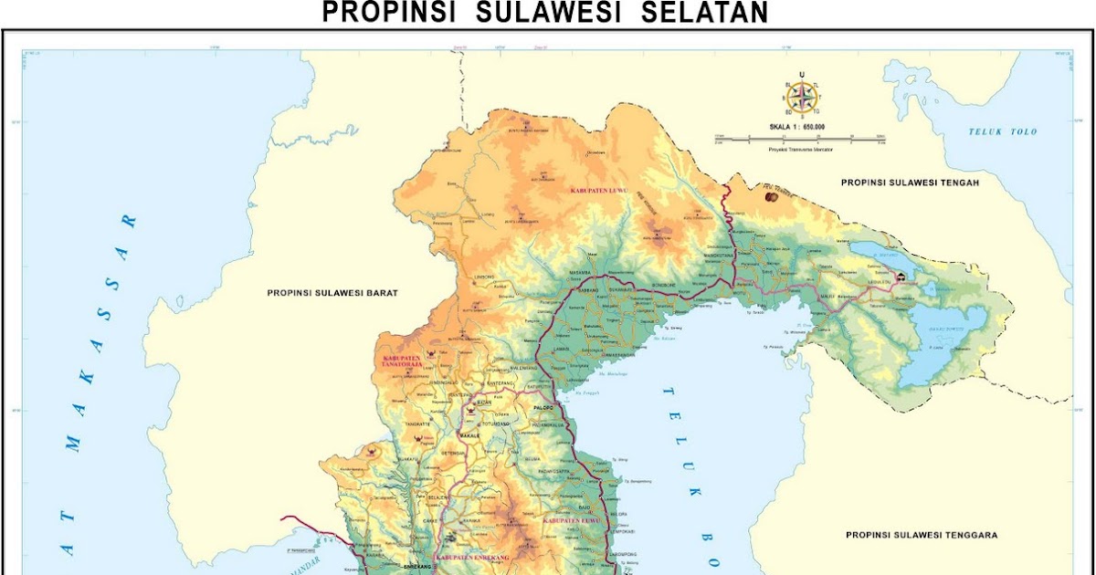 Peta Provinsi Sulawesi Selatan