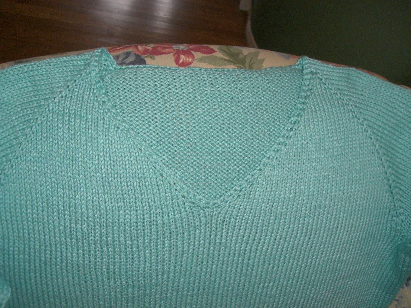 Nancy's Arts & Crafts A Knitted Gift Top Down VNeck Sweater