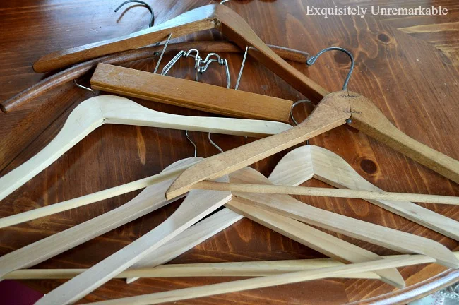 Crafting with wooden hangers