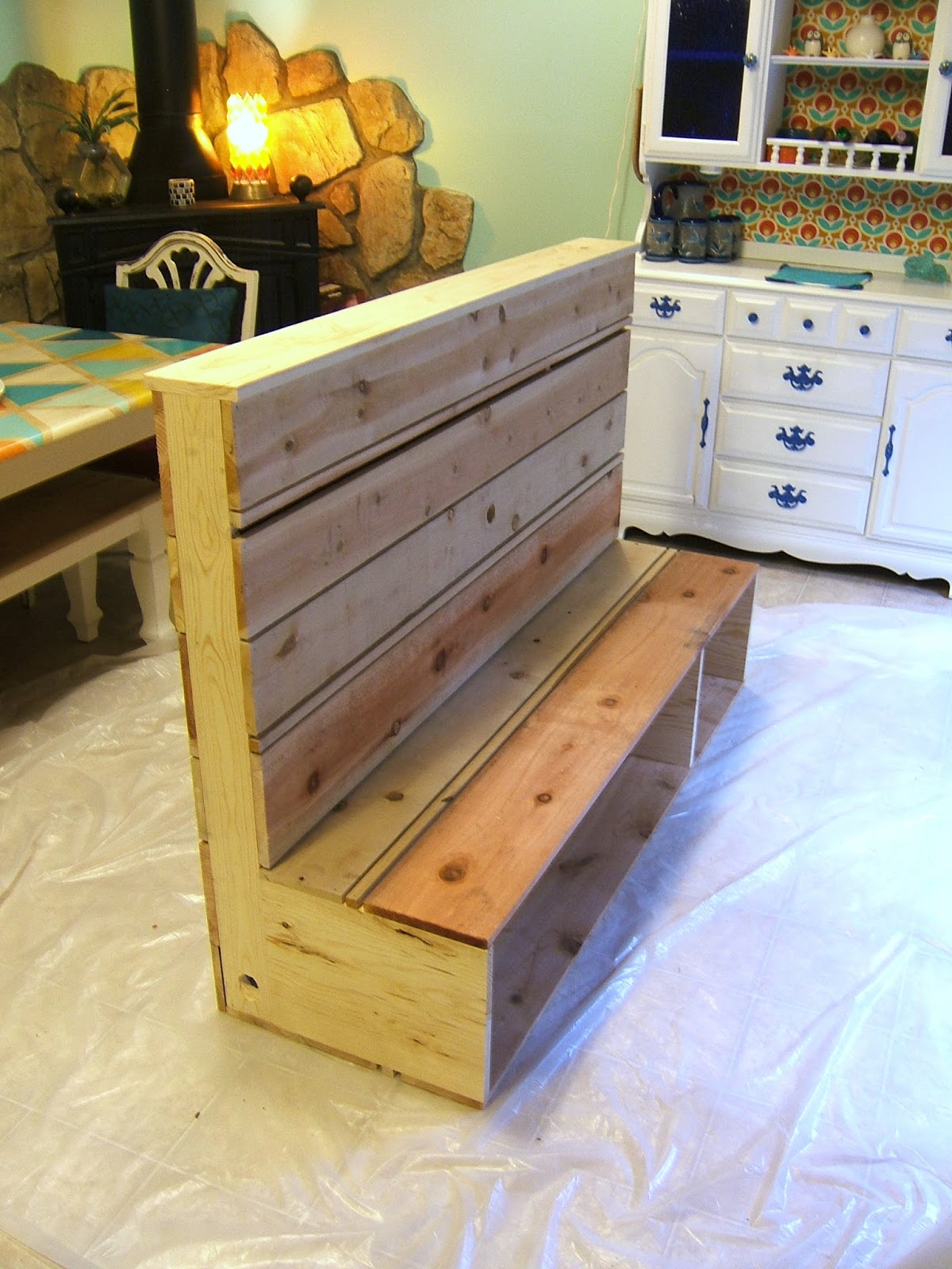 A simple 50/50 of water to paint, painted on and buffed off with a rag