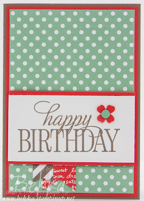 Birthday Card Made using supplies from Stampin' Up! UK